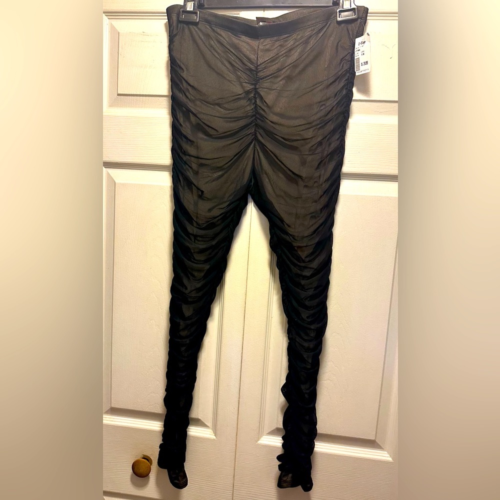 Women’s stretch see through pants with nude lining. Sz 1X